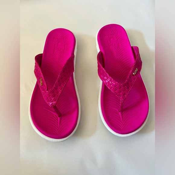 KuaiLu Yoga Mat Flip Flop Hot Pink Comfortable Walking Thong Sandal Woman’s 38 - Picture 1 of 10